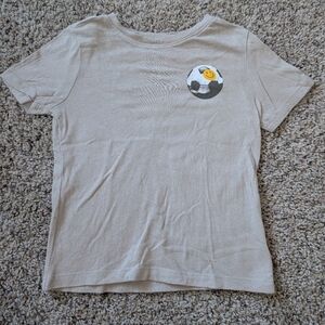 Old Navy Tan Short Sleeve Tee with Soccer Smile Patch